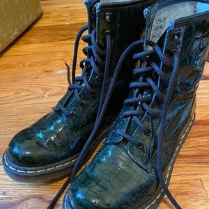 Green Dr. Martens Boots (size 8)
